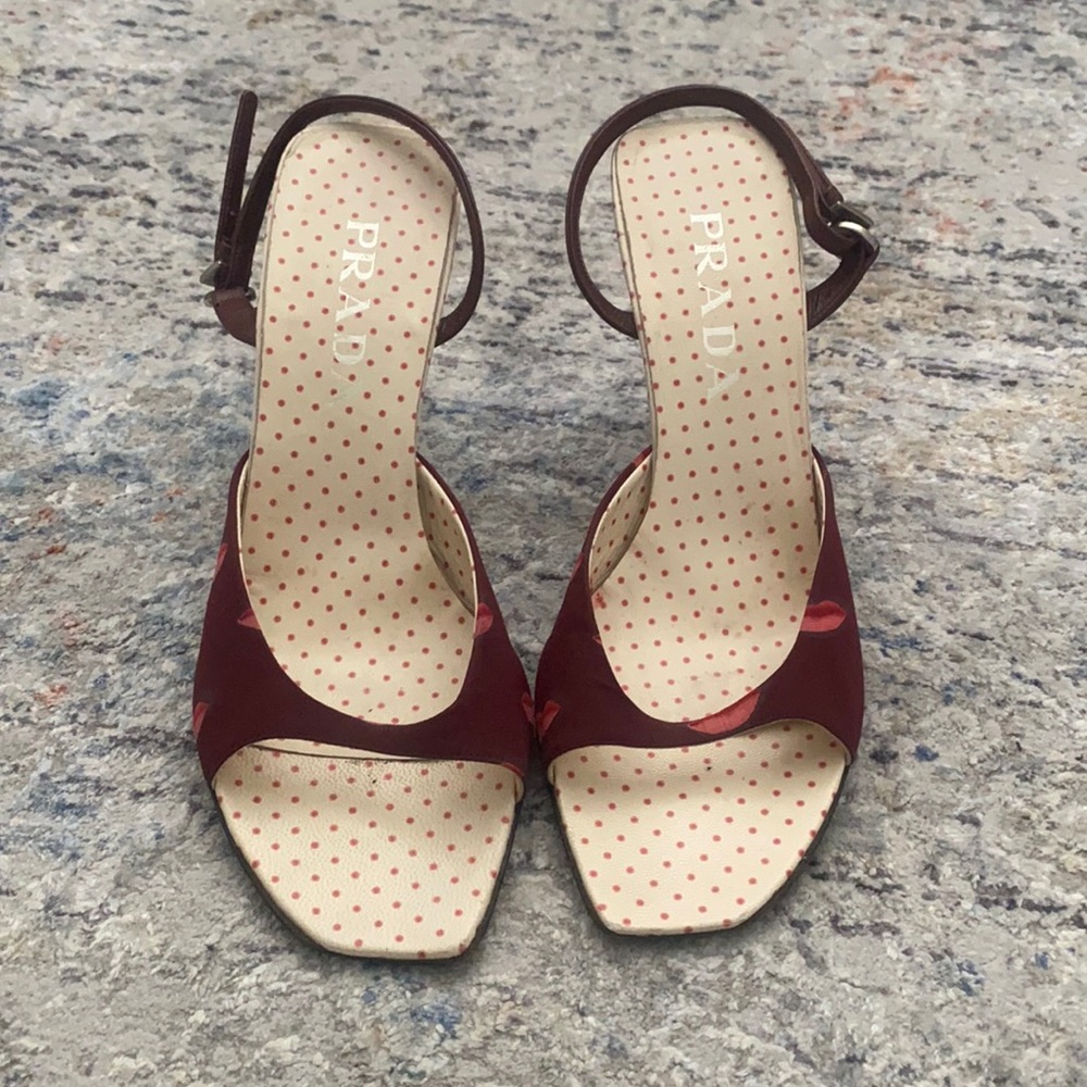 Maroon Prada Heels